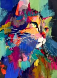 Lebendiges Abstraktes Katze