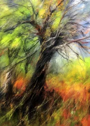 Lebendiger Herbstbaum