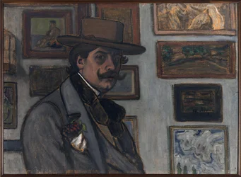 Selbstporträt mit braunem Hut, 1897