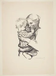 Mutter mit Kind auf dem Arm