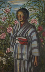 Rosen und ein Mädchen