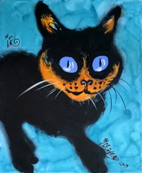 Lebhafter blauäugiger Kater