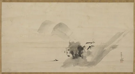 Landschaft, Hängende Schriftrolle, 17. Jahrhundert