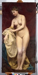 Badende Frau