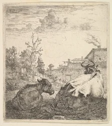 Die Kuh und das Kalb