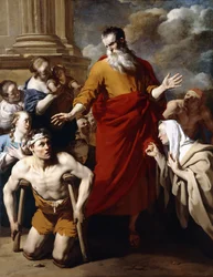 Der heilige Paulus heilt die Kranken in Lystra