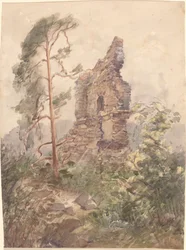 Landschaft mit Ruine