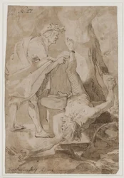 Apollon häutet Marsyas