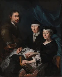 Der Künstler mit seiner Familie