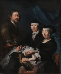 Der Künstler mit seiner Familie
