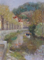 Kanal bei Noyers, Burgund, 2002
