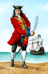 John Calico Jack Rackham, 1680-1720, englischer Piratenkapitän