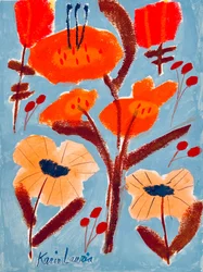 Lebendiges florales Abstrakt