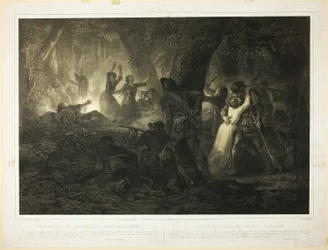 Befreiung der Töchter von Daniel Boone und Callaway, Platte zwei aus Histoire des Premiere Colons d