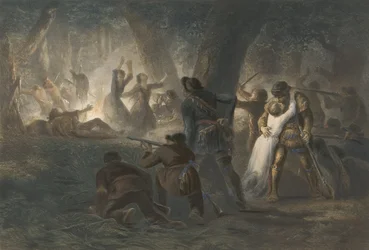 Befreiung der Töchter von Daniel Boone und Richard Callaway, veröffentlicht 1852