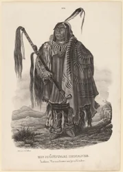 Ein Monitari-Indianer