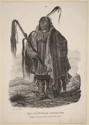 Ein Monitari-Indianer