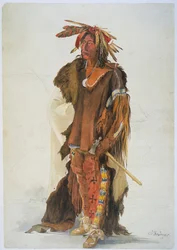 Wahk-ta-Ge-Li. Ein Sioux-Krieger
