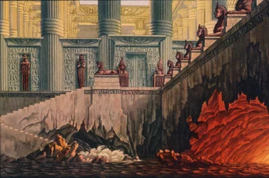 Entwurf für eine Produktion von Mozarts Oper Die Zauberflöte, 1816