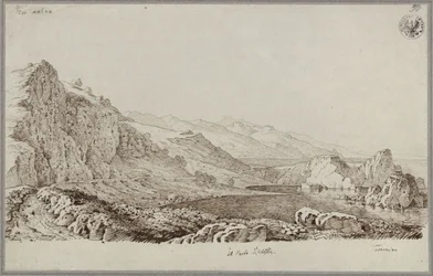 „Hafen des Odysseus bei Taormina“ / Landschaft bei Taormina
