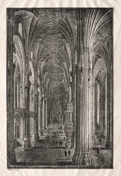 Innenraum des Stephansdoms in Wien, um 1810
