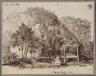 „Mühle bei Popetz in Krain“ / Mühle bei dem Dorf Podpetsch (Podpeč) in Krain
