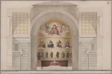 Potsdam. Nikolaikirche. Entwurf zur Ausmalung der Apsis