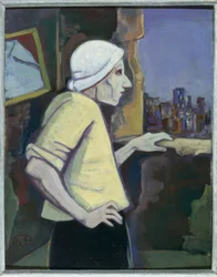 Frau am Fenster