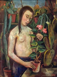 Mädchen mit Kaktus