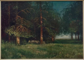 Waldlandschaft mit Schäfer