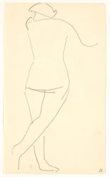 Stehendes Modell, von hinten gesehen