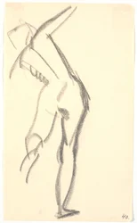 Stehendes Modell, von hinten gesehen