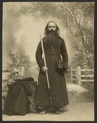 Ein barfüßiger heiliger Wanderer, Vasilii (sein Name)