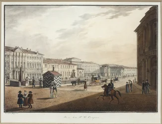 Blick auf das Moika-Ufer in der Nähe der Polizeibrücke