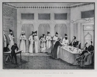 Unterzeichnung des Vertrags von Turkmenchay, 1828