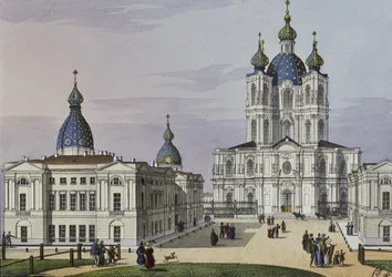 Das Smolny-Kloster der Auferstehung in St. Petersburg, erste Hälfte des 19. Jahrhunderts