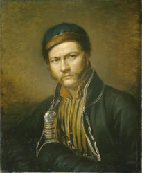 Porträt des Malers Alexander Orlowski 1777-1832, 1815