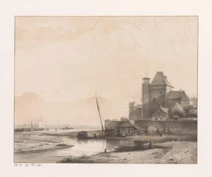 Burg an einem Fluss