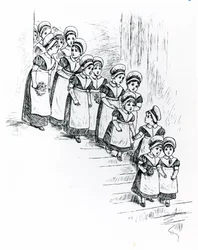 Waisenkinder, ca. 1880