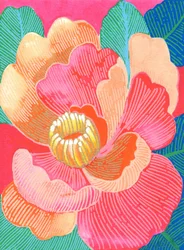 Farbenprächtige tropische Blüte