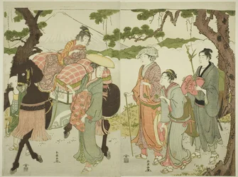 Reisende auf dem Tokaido