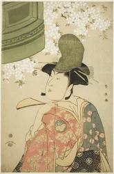 Schauspieler Nakayama Tomisaburô als Shirabyôshi-Tänzer in „Die Jungfrau im Dôjô-Tempel“ („Musume Dôjô-ji“)