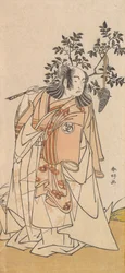 Der Schauspieler Bando Mitsugoro I als Mann in Daimyo-Kleidung, ca. 1778