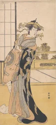 Der Schauspieler Segawa Kikunojo 3. in einer Frauenrolle, ca. 1780