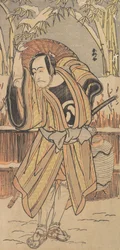 Der fünfte Ichikawa Danjuro als Mann in Winterkleidung