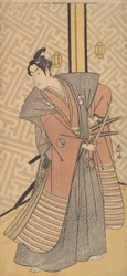 Der dritte Segawa Kikunojo in der Rolle von Oboshi Rikiya, 1787