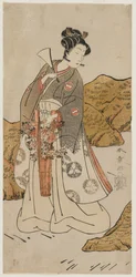 Ichikawa Monnosuke II als Tempelseite