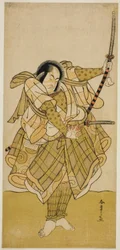 Der Schauspieler Ichikawa Monnosuke II in einer nicht identifizierten Rolle