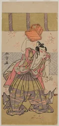 Der Schauspieler Ichikawa Raizo als Soga No Goro
