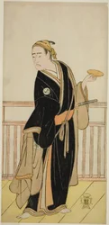 Der Schauspieler Ichikawa Yaozo III als Oboshi Yuranosuke im Stück Kanadehon Chushingura, aufgeführt im Nakamura-Theater im fünften Monat, 1786